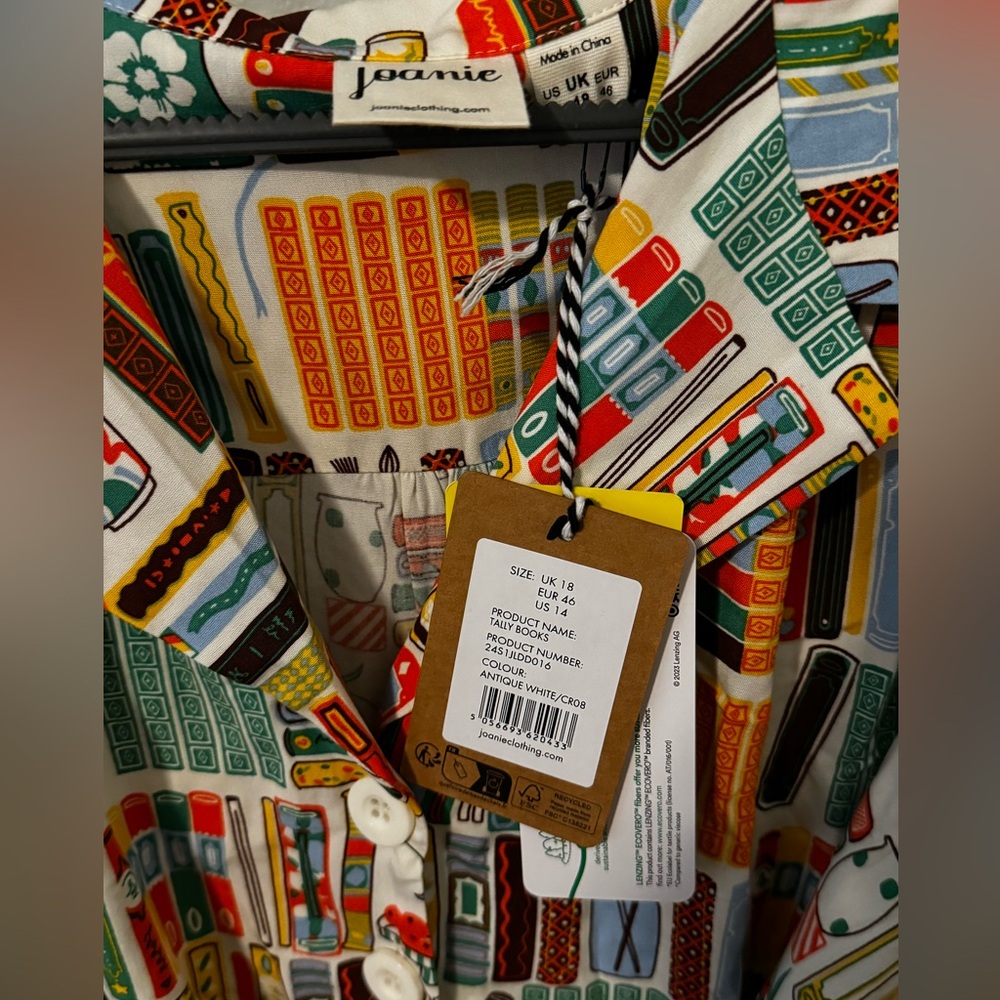 Adorable Joanie bookshelf print dress. NWT. US Women’s 14. Make an offer! - Picture 5 of 14